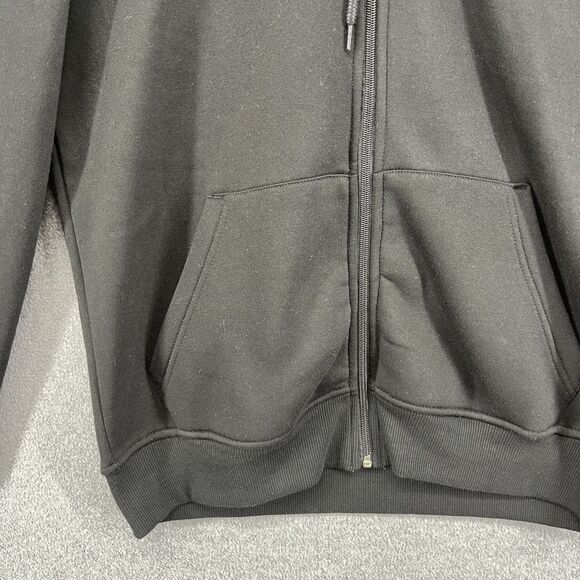 True Religion Full Zip Hoodie Mens Medium Black Gold Big logo Sweatshirt - Picture 7 of 16